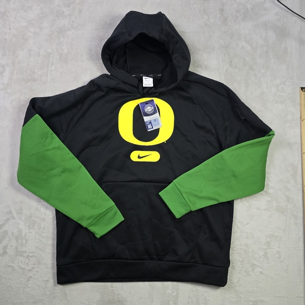 NWT Nike Oregon Ducks Nike BLACK Pullover Hoodie Sweatshirt Sz XL